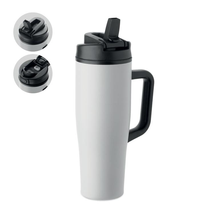 Termos cu pereți dubli, 900 ml Atlanta Alb
