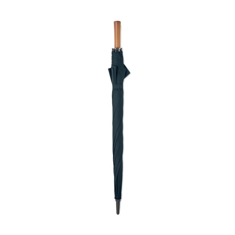 Umbrelă automată de 27 inch, cu mâner din lemn Rayna Albastru