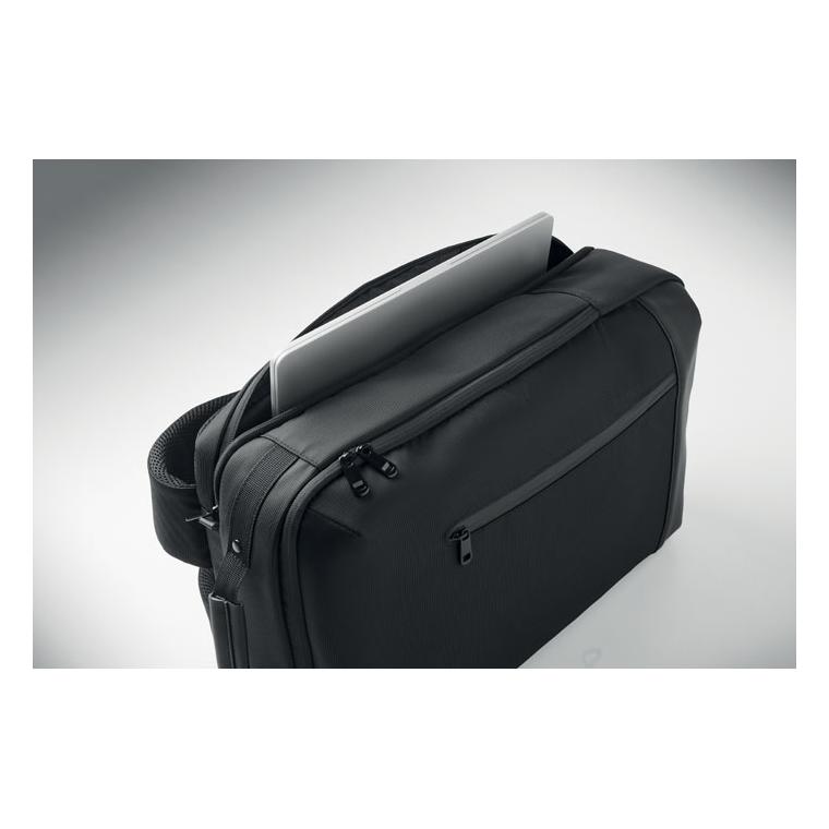 Rucsac din material jacquard pentru laptop de 15 inch Boston Negru