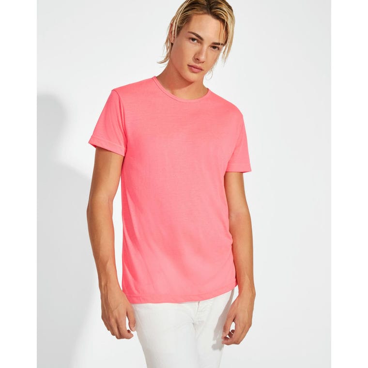Tricou pentru bărbați AKITA ROZ FLUORESCENT S