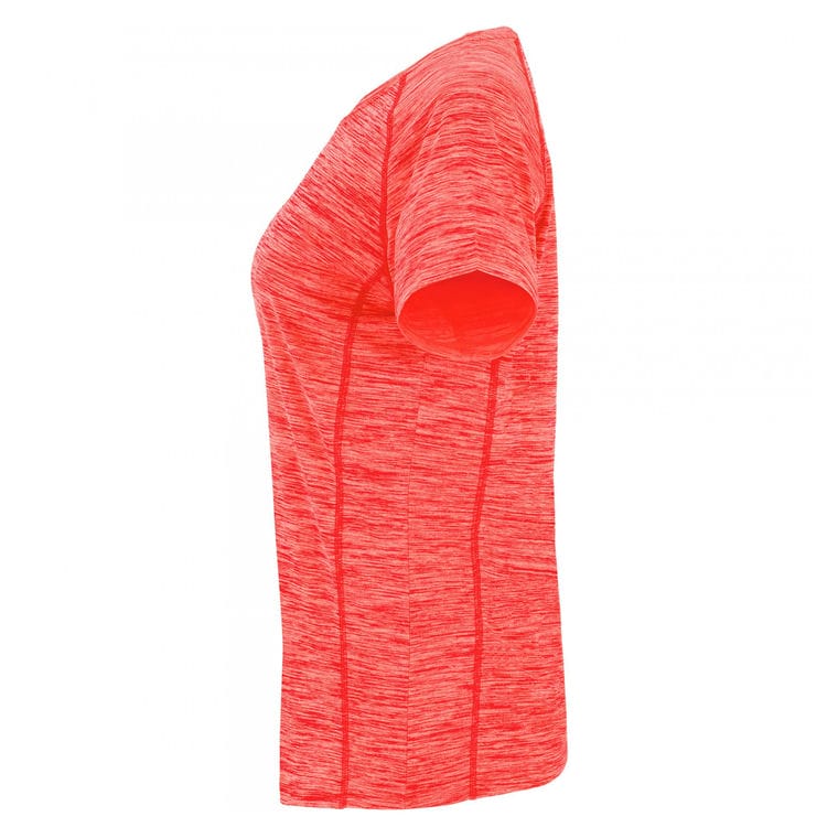 Tricou sport pentru femei AUSTIN WOMAN CORAI FLUOR MELANJ XL