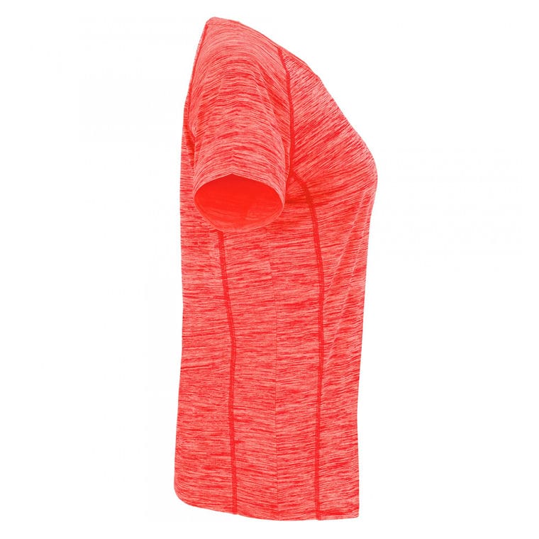 Tricou sport pentru femei AUSTIN WOMAN CORAI FLUOR MELANJ XL