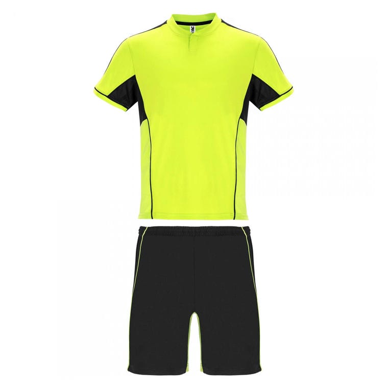 Echipament sport pentru bărbați BOCA GALBEN FLUORESCENT NEGRU S