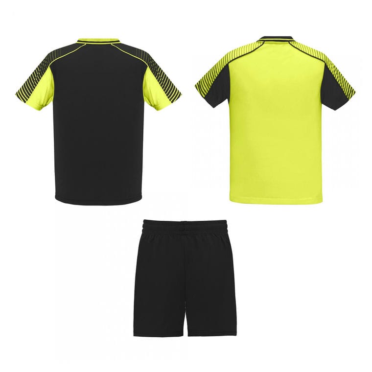 Echipament sport pentru bărbați JUVE GALBEN FLUORESCENT NEGRU S