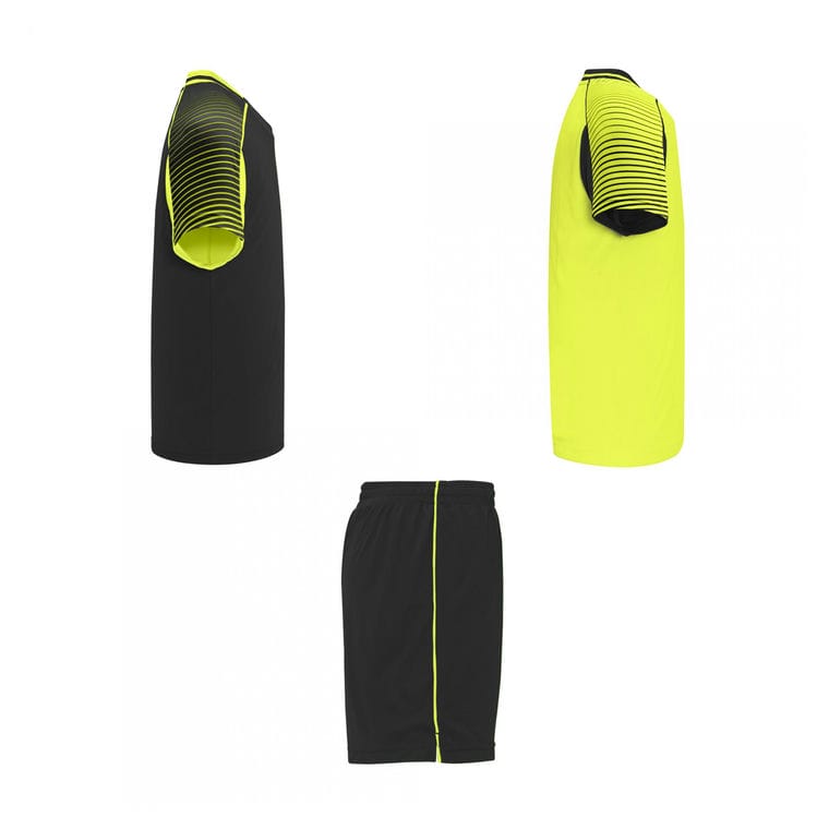Echipament sport pentru bărbați JUVE GALBEN FLUORESCENT NEGRU S