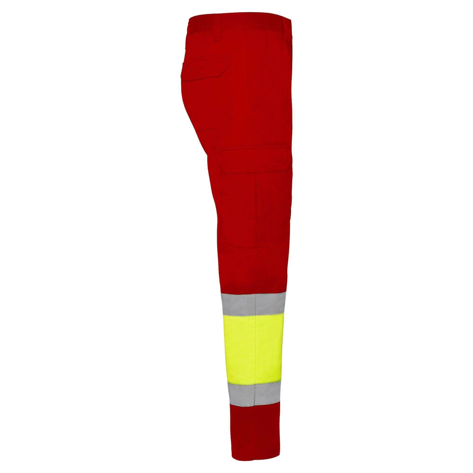 Pantaloni lungi cu bandă reflectorizantă NAOS ROJO LABORAL GALBEN FLUORESCENT 48