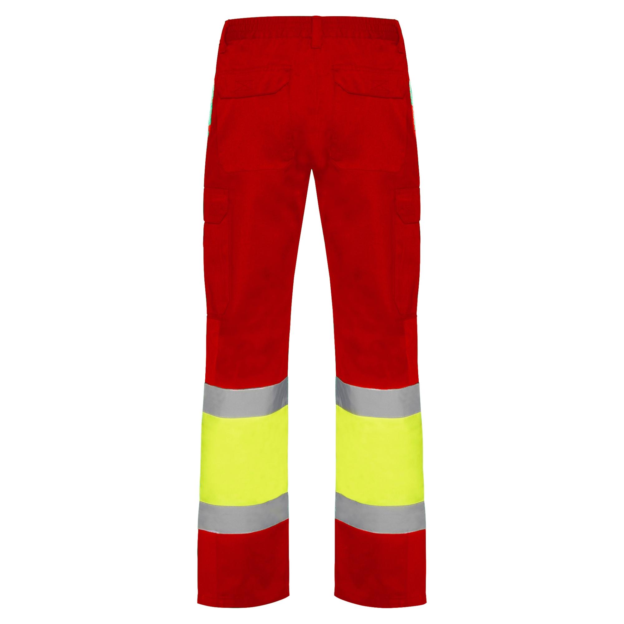 Pantaloni lungi cu bandă reflectorizantă SOAN ROJO LABORAL GALBEN FLUORESCENT 46