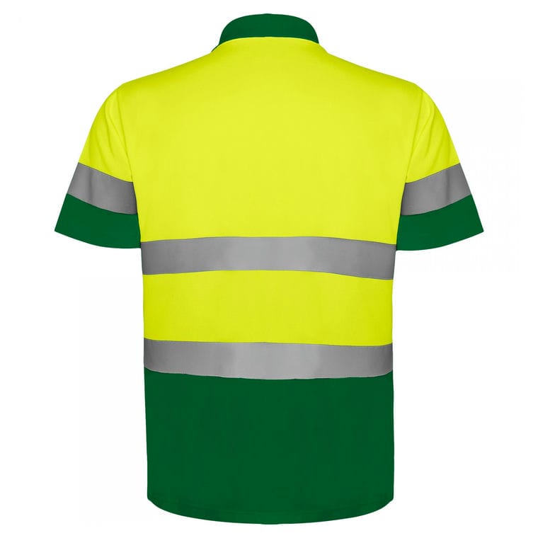 Tricou polo mânecă scurtă cu bandă reflectorizantă PolarIS VERDE GRĂDINĂ VERDE GRĂDINĂ L