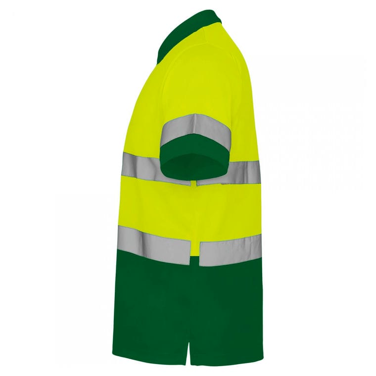 Tricou polo mânecă scurtă cu bandă reflectorizantă PolarIS VERDE GRĂDINĂ VERDE GRĂDINĂ L