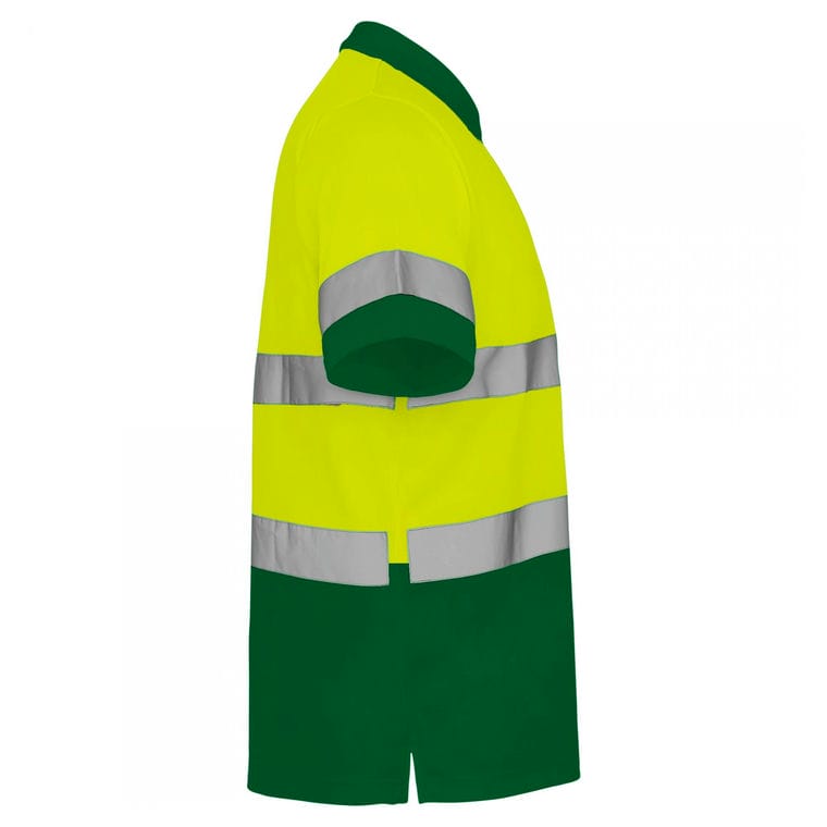 Tricou polo mânecă scurtă cu bandă reflectorizantă PolarIS VERDE GRĂDINĂ VERDE GRĂDINĂ L