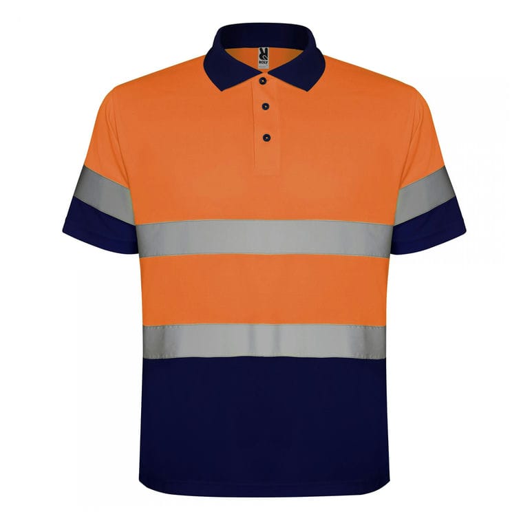 Tricou polo mânecă scurtă cu bandă reflectorizantă PolarIS BLEUMARIN