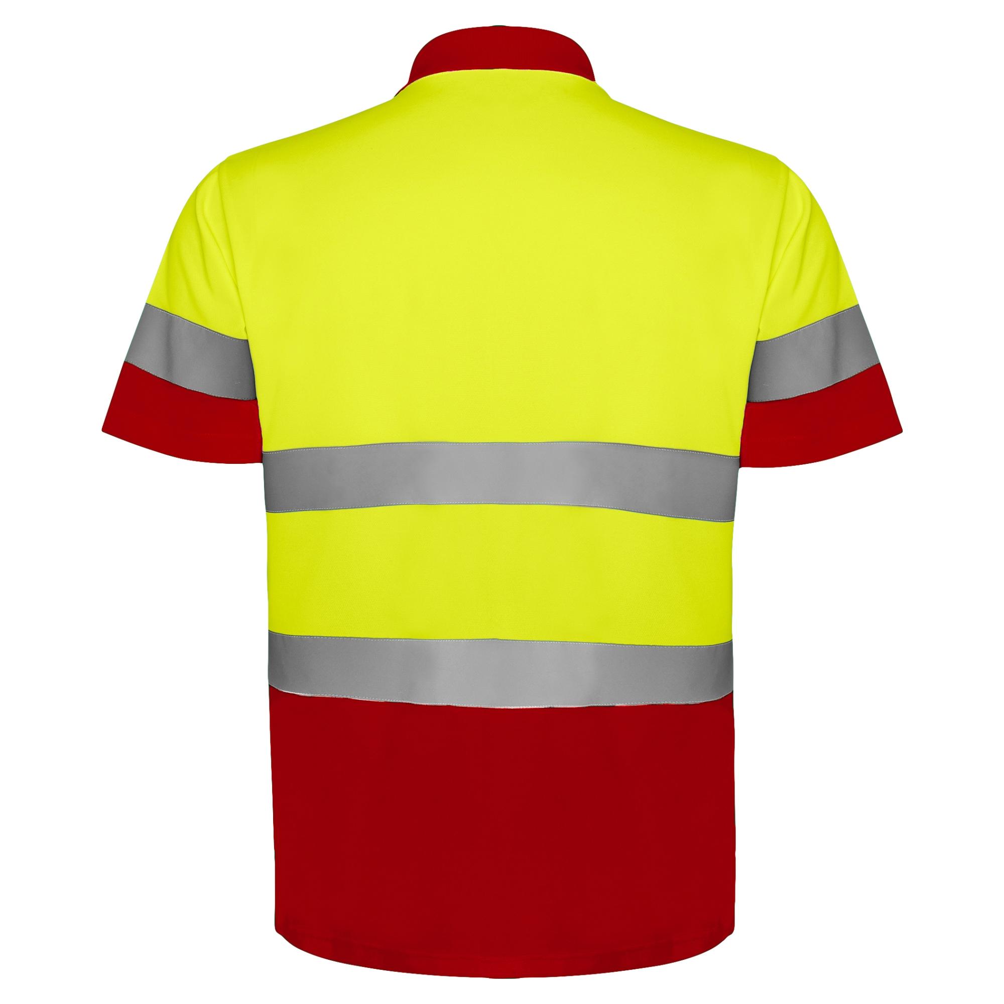 Tricou polo mânecă scurtă cu bandă reflectorizantă PolarIS ROJO LABORAL GALBEN FLUORESCENT XXL