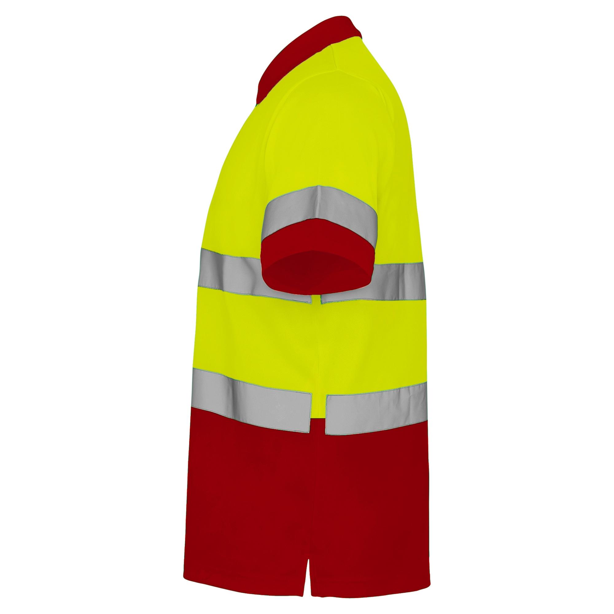 Tricou polo mânecă scurtă cu bandă reflectorizantă PolarIS ROJO LABORAL GALBEN FLUORESCENT XXL