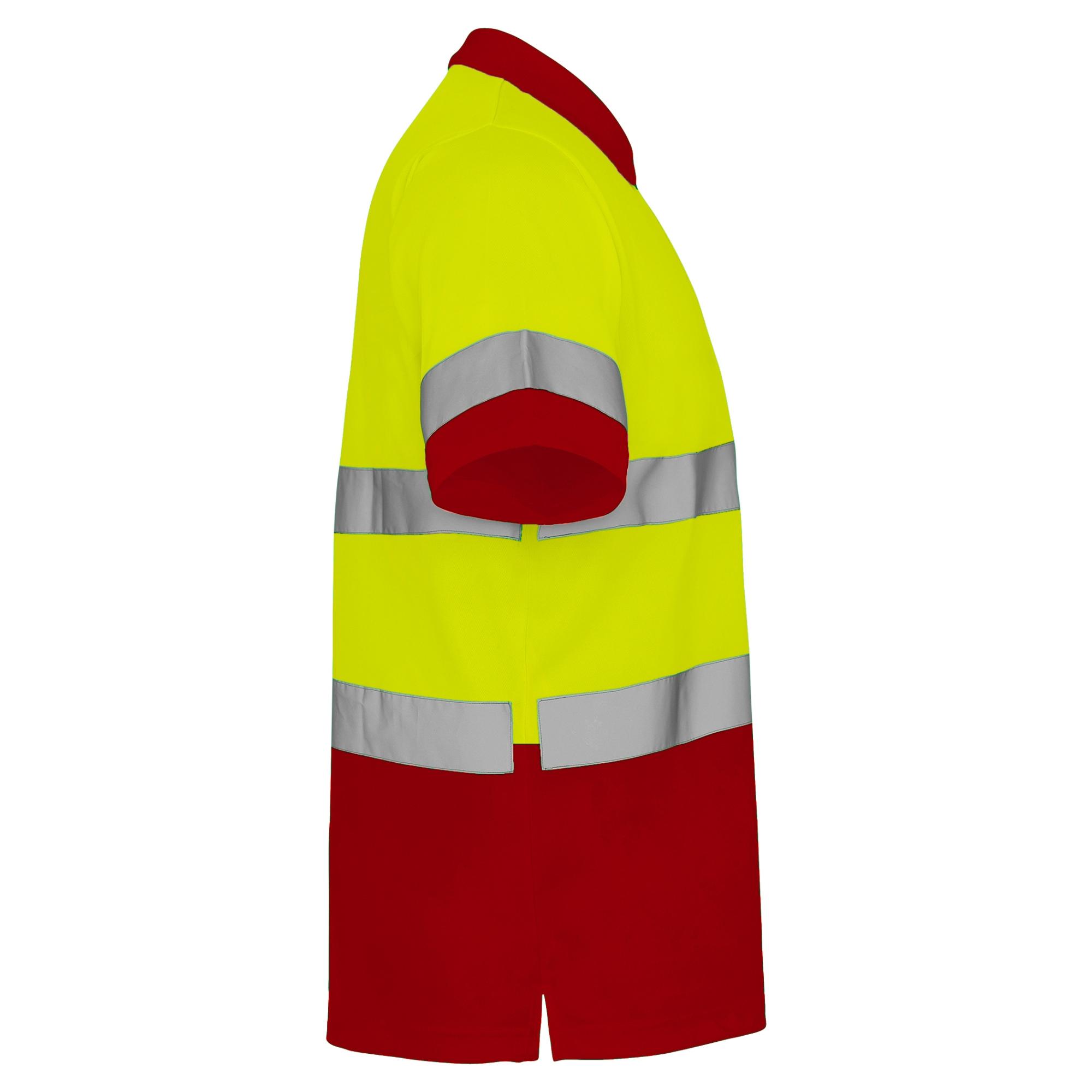 Tricou polo mânecă scurtă cu bandă reflectorizantă PolarIS ROJO LABORAL GALBEN FLUORESCENT XXL