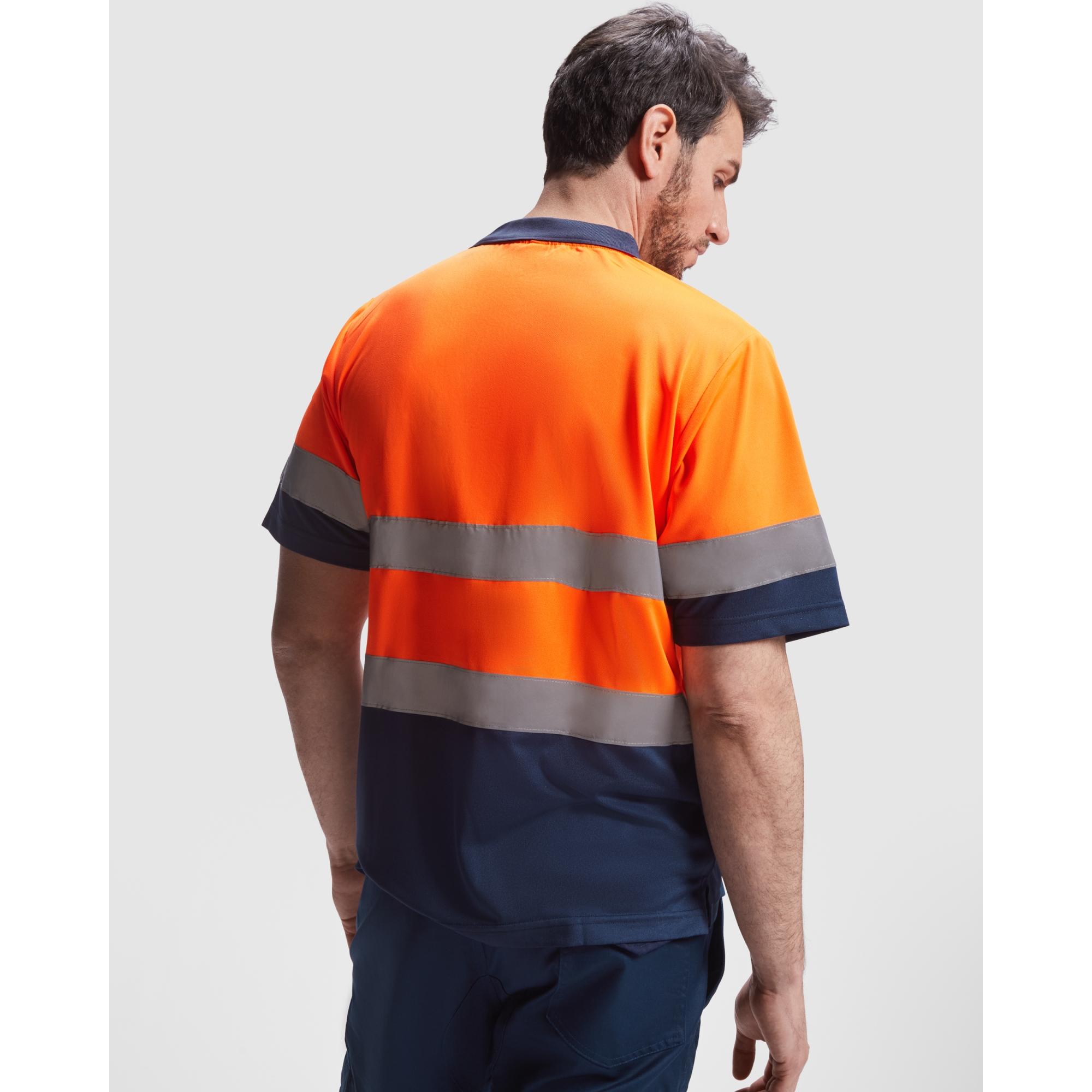 Tricou polo mânecă scurtă cu bandă reflectorizantă PolarIS GALBEN FLUORESCENT L