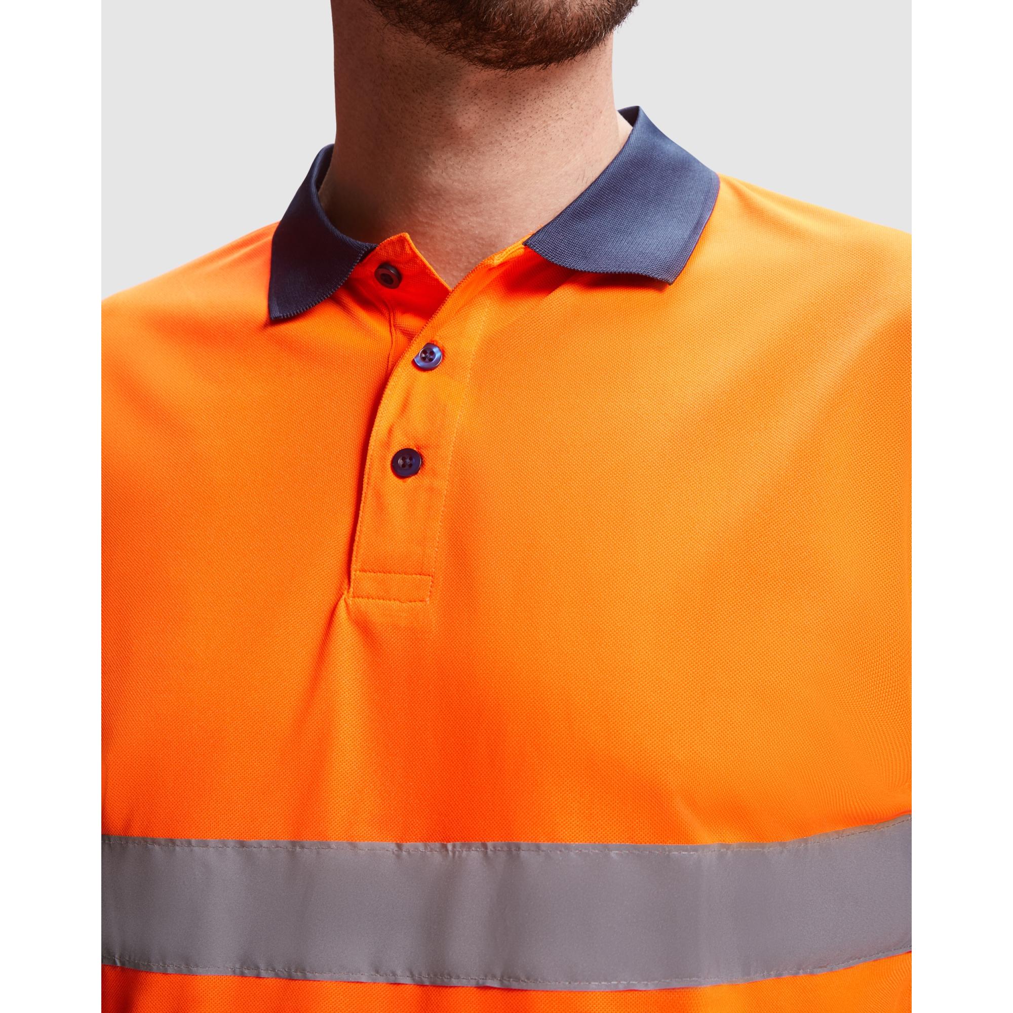 Tricou polo mânecă scurtă cu bandă reflectorizantă PolarIS GALBEN FLUORESCENT L