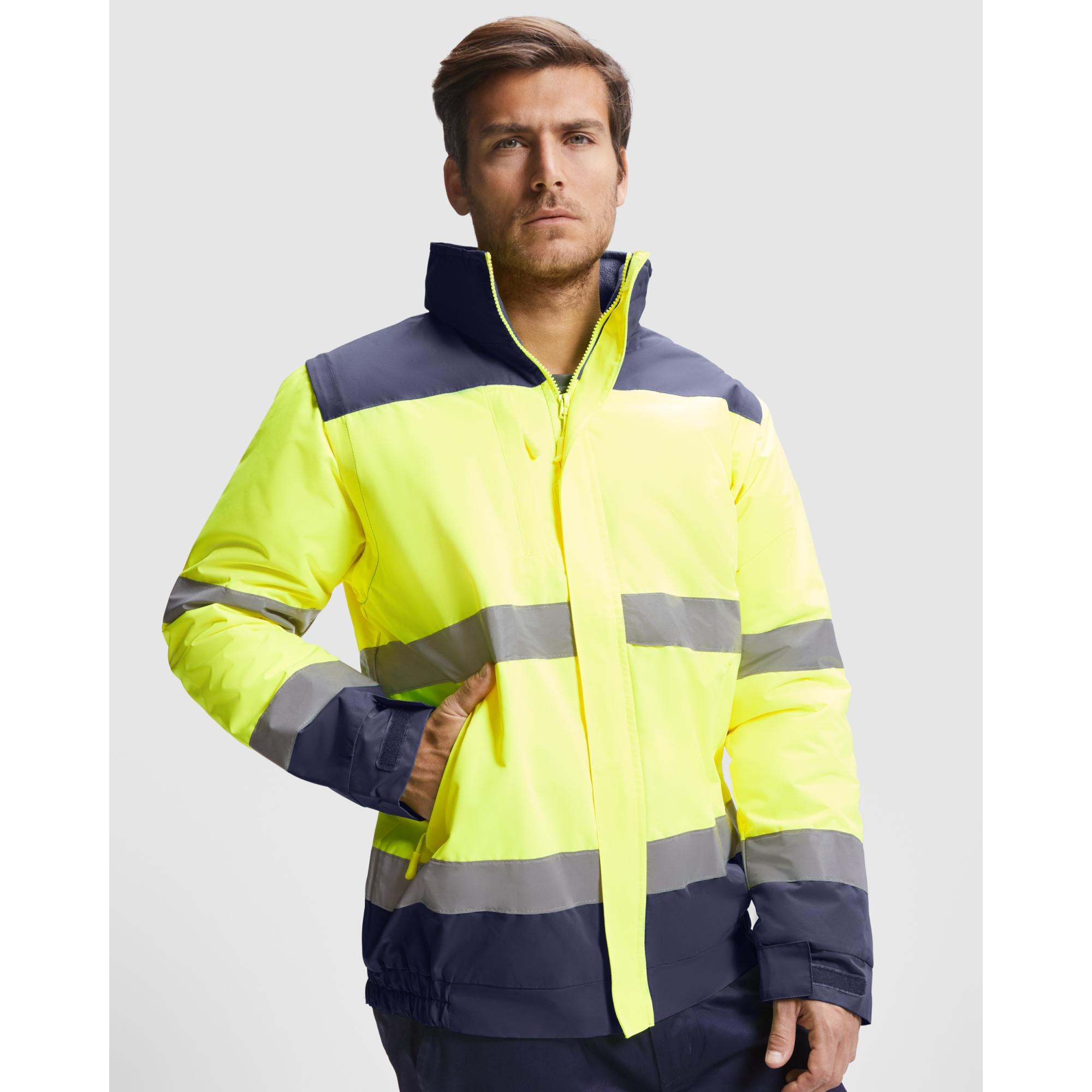 Geacă cu bandă reflectorizantă EPSYLON ROJO LABORAL GALBEN FLUORESCENT L