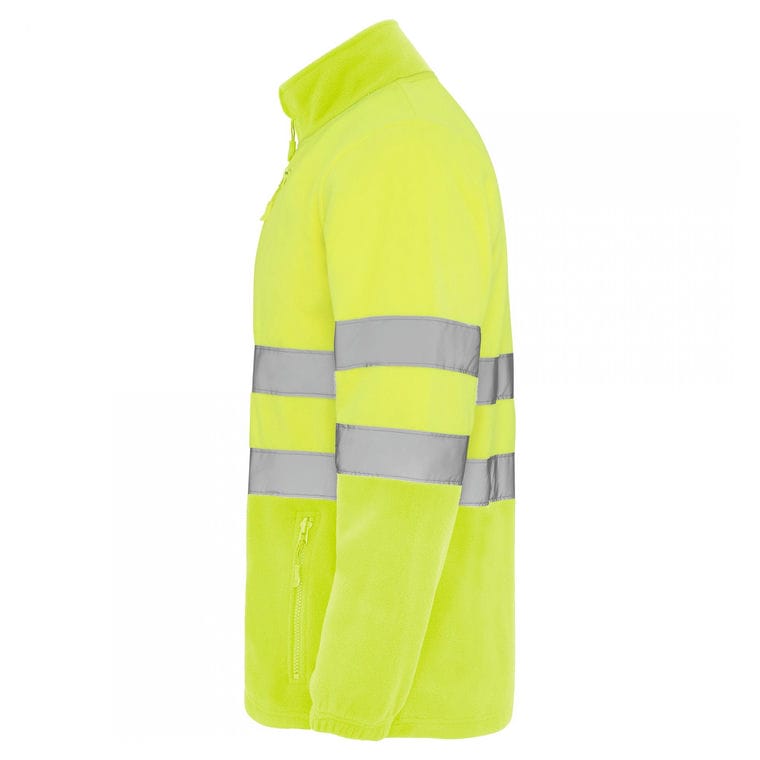 Jachetă din polar cu bandă reflectorizantă ALTAIR GALBEN FLUORESCENT XXL