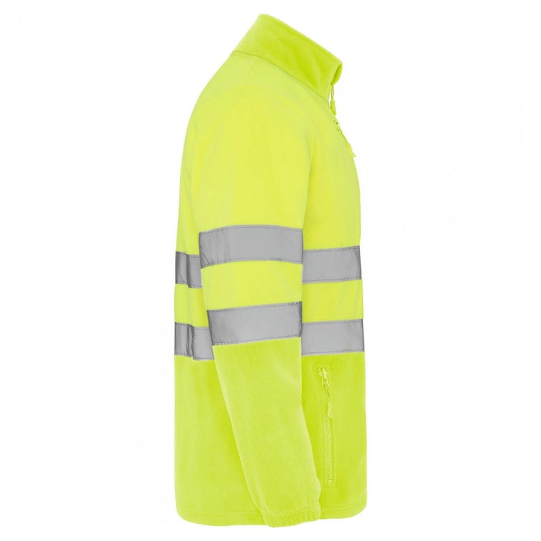 Jachetă din polar cu bandă reflectorizantă ALTAIR GALBEN FLUORESCENT XXL