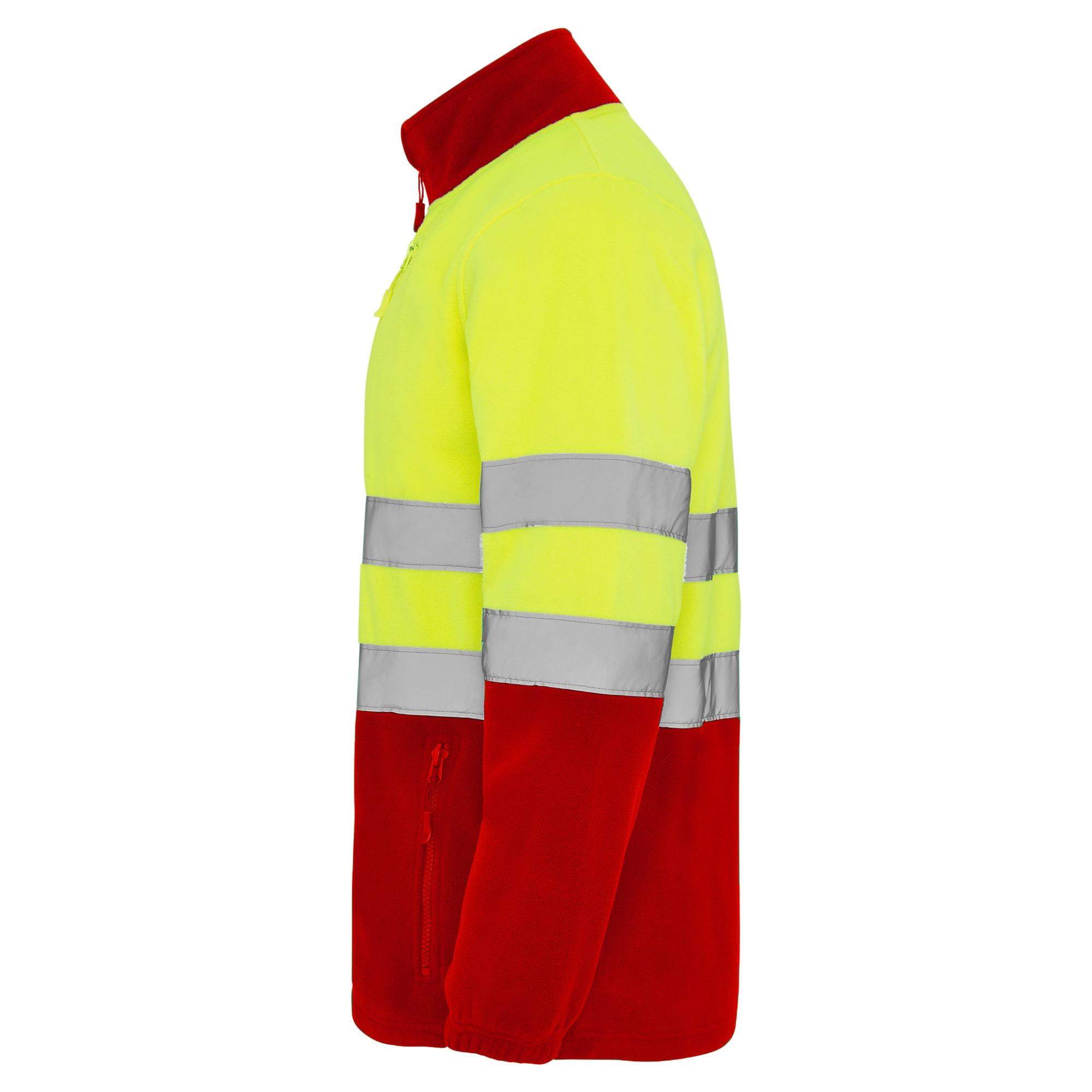 Jachetă din polar cu bandă reflectorizantă ALTAIR ROJO LABORAL GALBEN FLUORESCENT XL