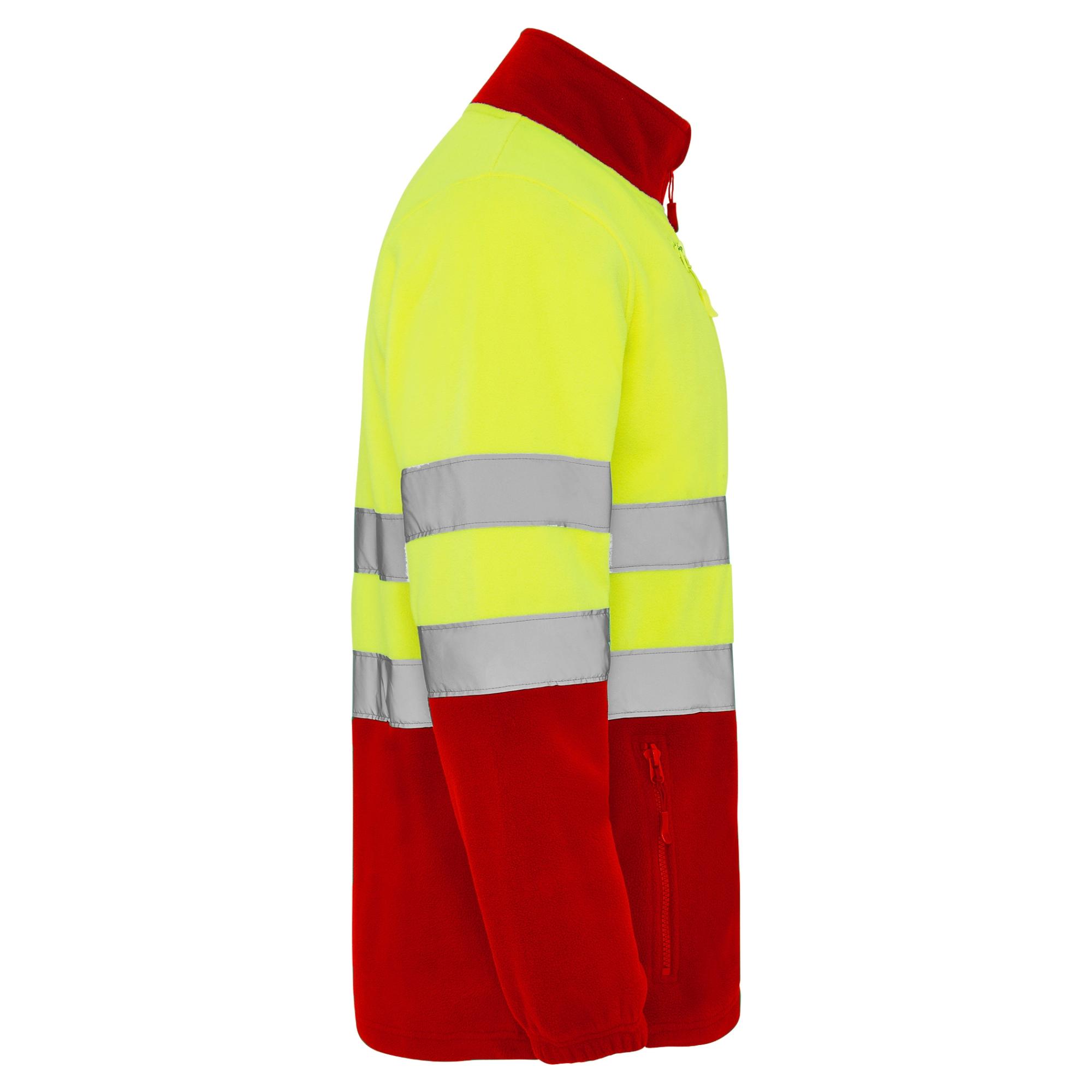Jachetă din polar cu bandă reflectorizantă ALTAIR ROJO LABORAL GALBEN FLUORESCENT XL