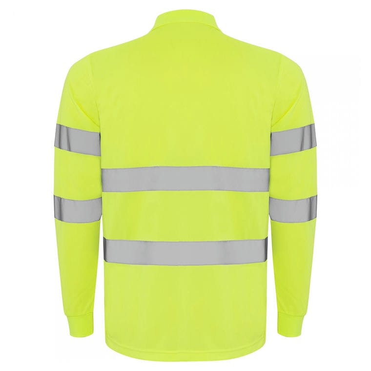 Tricou polo mânecă lungă cu bandă reflectorizantă PolarIS L/S GALBEN FLUORESCENT L