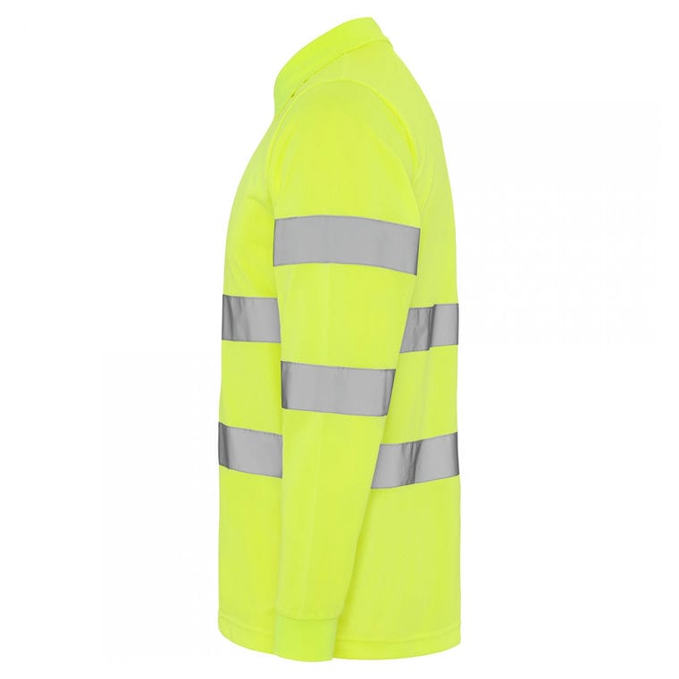 Tricou polo mânecă lungă cu bandă reflectorizantă PolarIS L/S GALBEN FLUORESCENT L