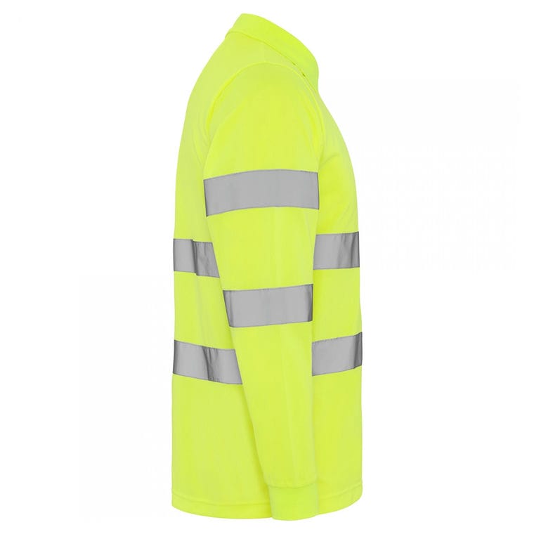 Tricou polo mânecă lungă cu bandă reflectorizantă PolarIS L/S GALBEN FLUORESCENT 3XL