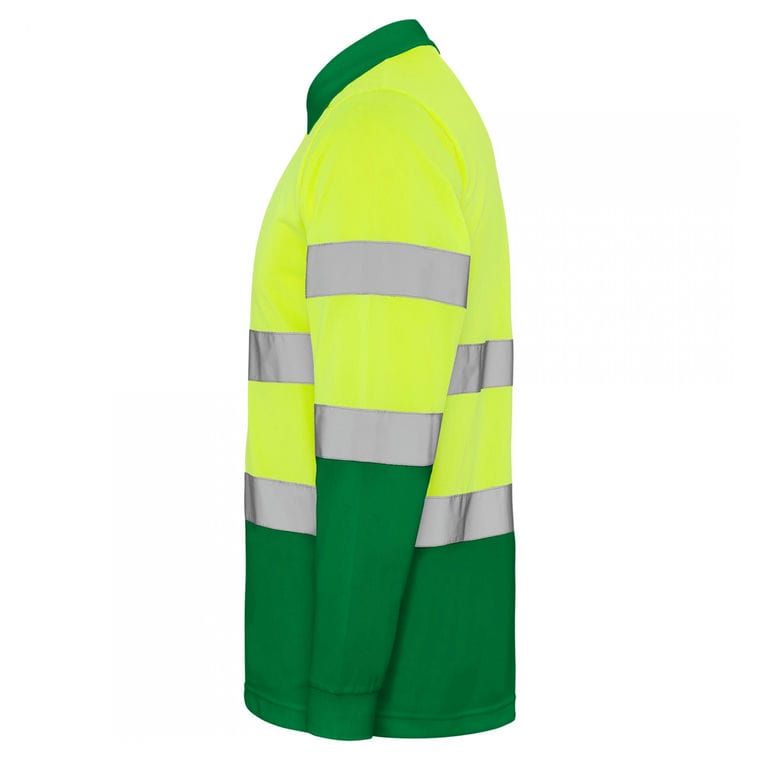 Tricou polo mânecă lungă cu bandă reflectorizantă PolarIS L/S VERDE GRĂDINĂ VERDE GRĂDINĂ L