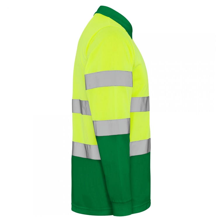 Tricou polo mânecă lungă cu bandă reflectorizantă PolarIS L/S VERDE GRĂDINĂ VERDE GRĂDINĂ L