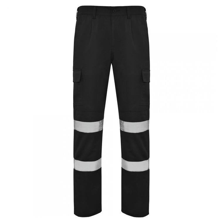 Pantaloni lungi cu bandă reflectorizantă DAILY HV NEGRU