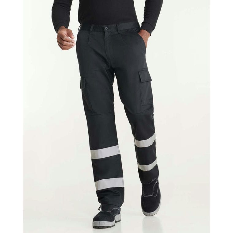 Pantaloni lungi cu bandă reflectorizantă DAILY HV BLEUMARIN Mărime 46