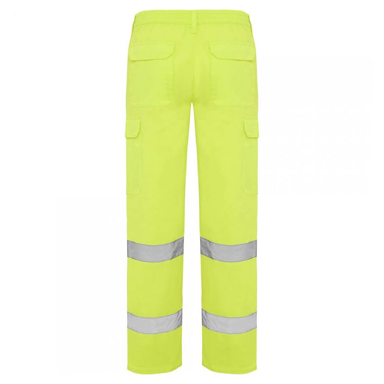 Pantaloni lungi cu bandă reflectorizantă ALFA GALBEN FLUORESCENT Mărime 38