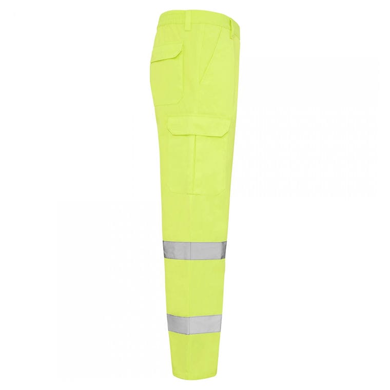 Pantaloni lungi cu bandă reflectorizantă ALFA GALBEN FLUORESCENT Mărime 38