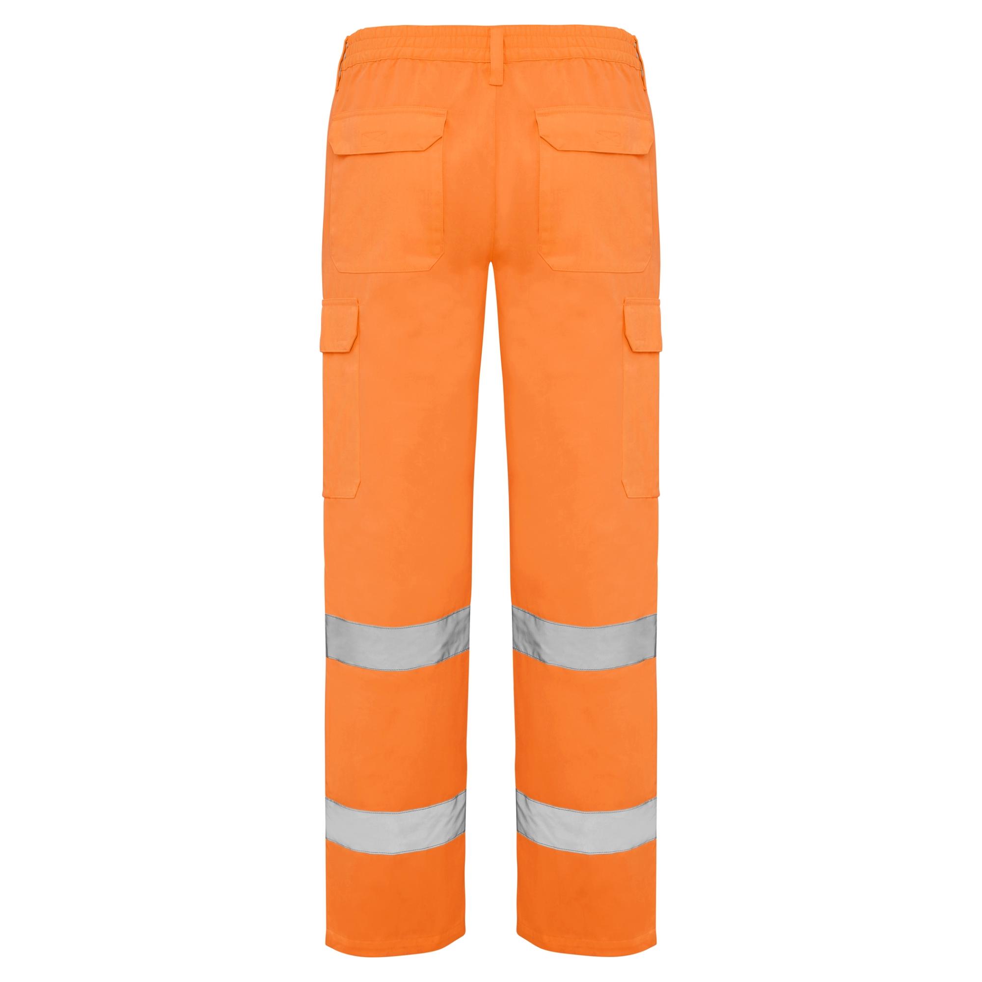 Pantaloni lungi cu bandă reflectorizantă ALFA PORTOCALIU FLUORESCENT 60