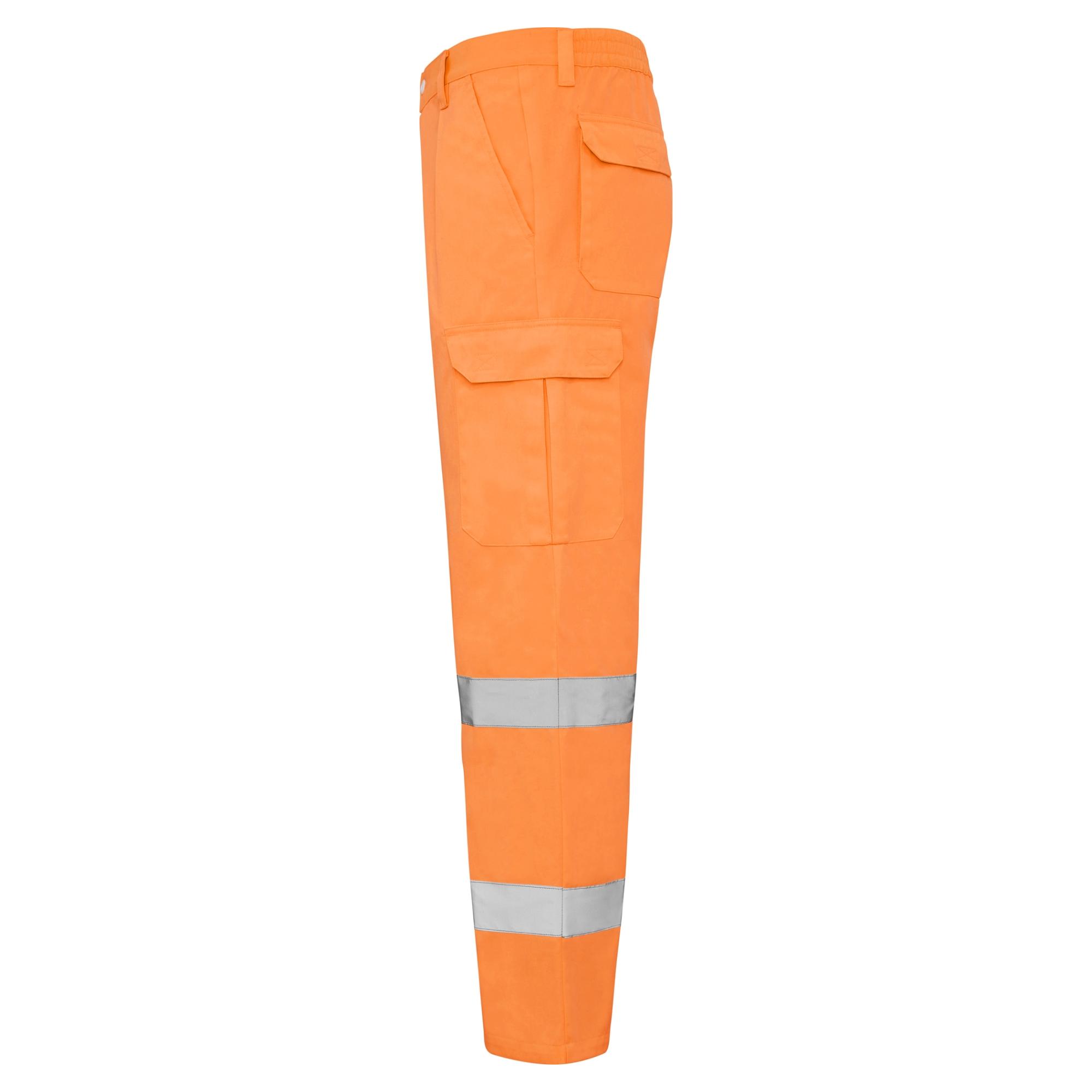 Pantaloni lungi cu bandă reflectorizantă ALFA PORTOCALIU FLUORESCENT 60