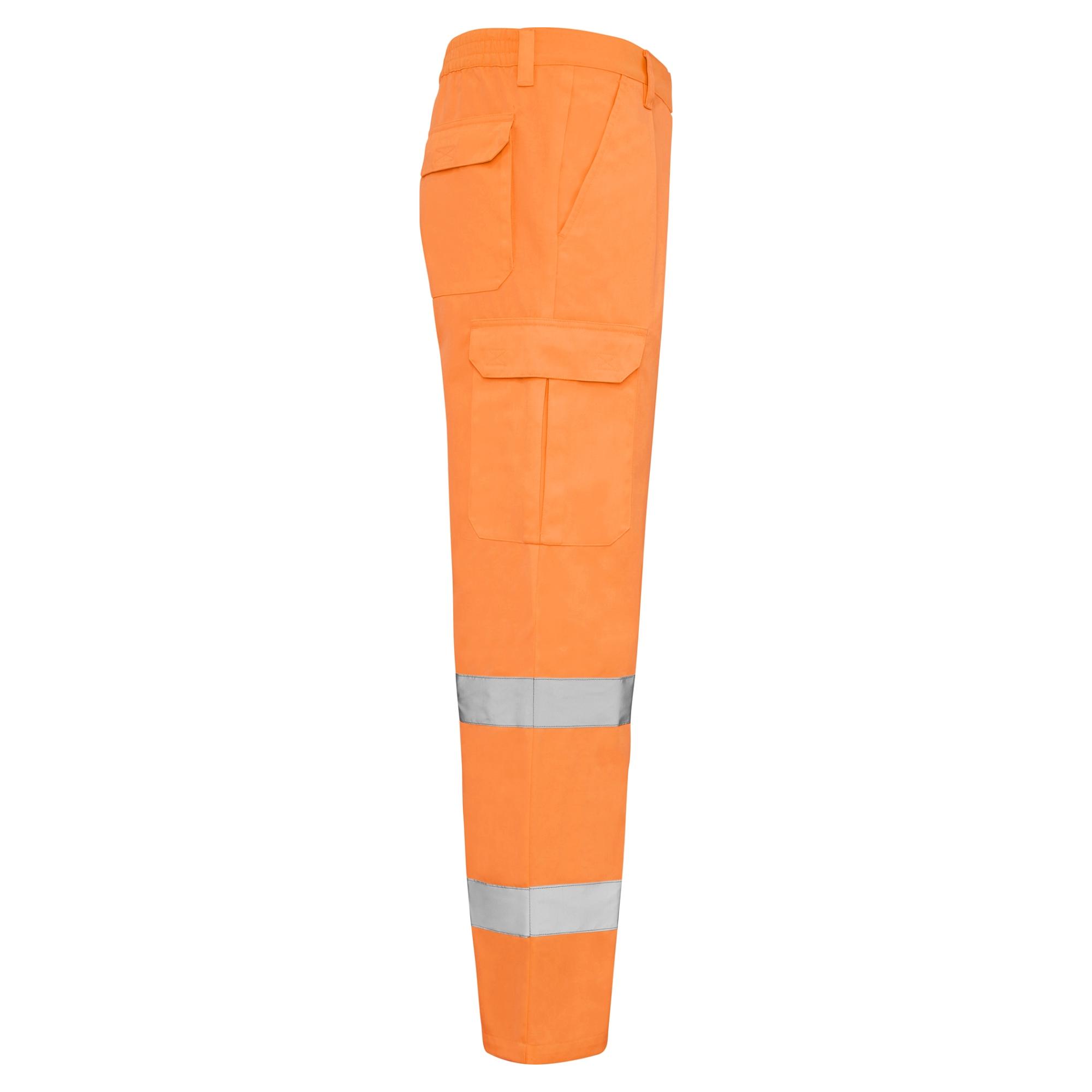 Pantaloni lungi cu bandă reflectorizantă ALFA PORTOCALIU FLUORESCENT 60