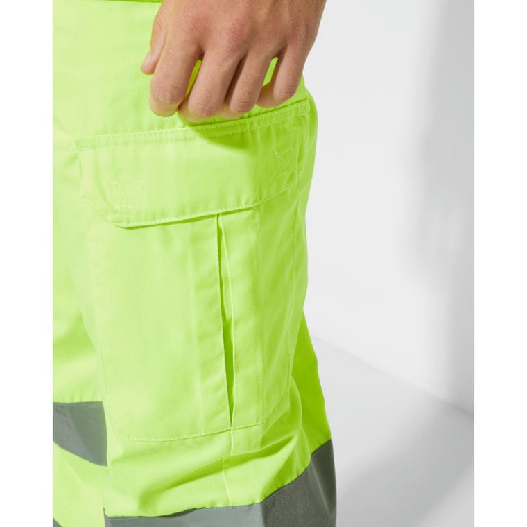 Pantaloni lungi cu bandă reflectorizantă ALFA GALBEN FLUORESCENT Mărime 38