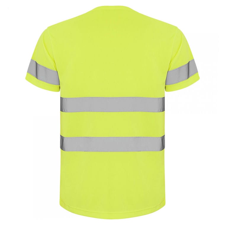Tricou cu bandă reflectorizană DELTA GALBEN FLUORESCENT XL