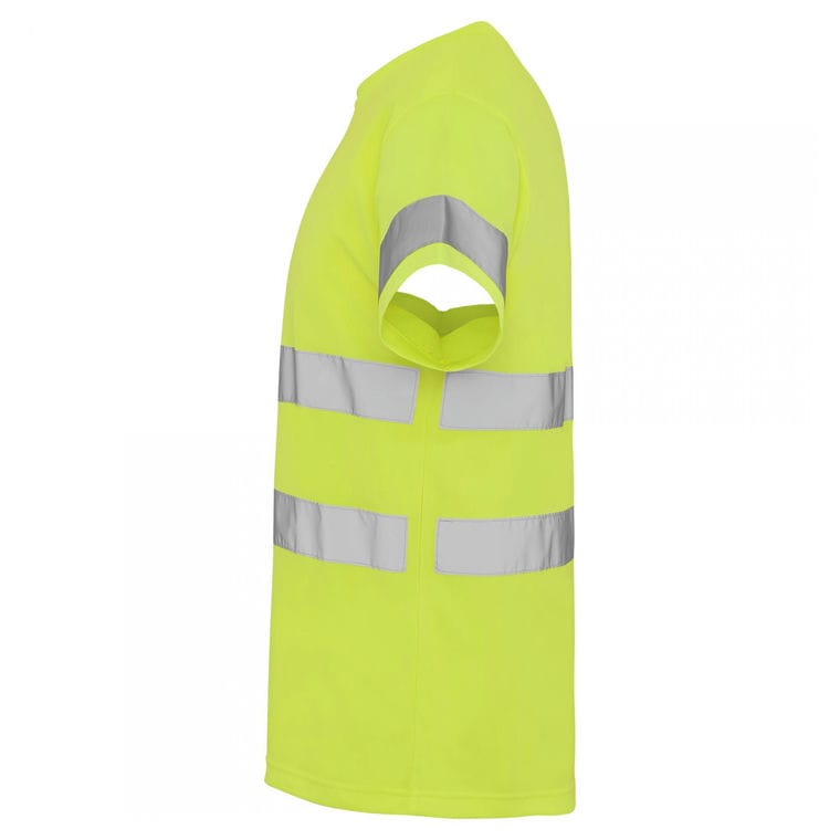 Tricou cu bandă reflectorizană DELTA GALBEN FLUORESCENT XL