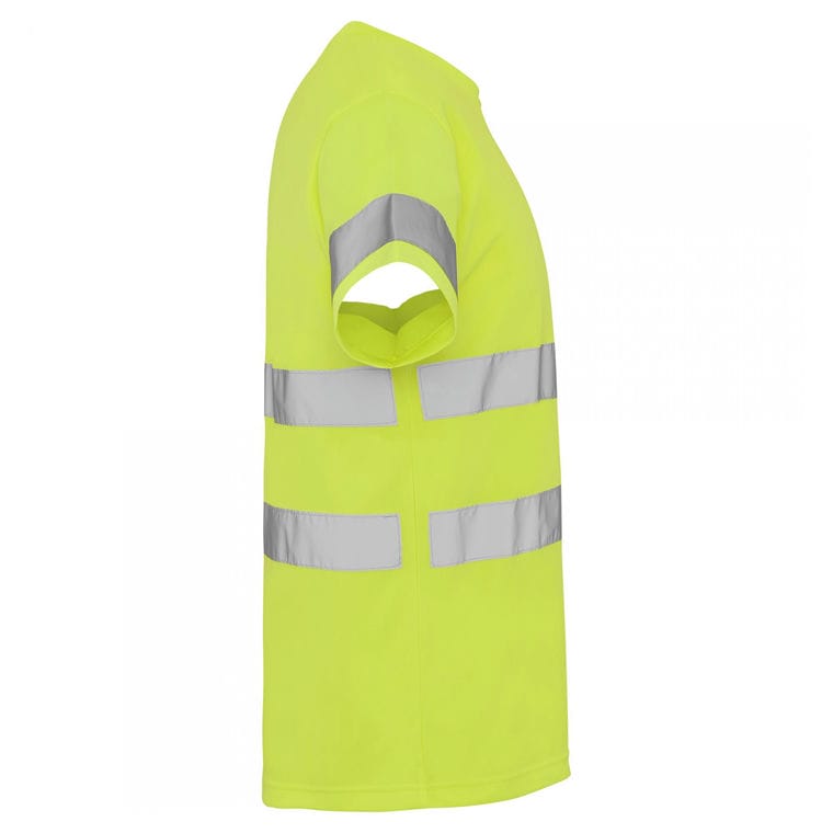 Tricou cu bandă reflectorizană DELTA GALBEN FLUORESCENT XL