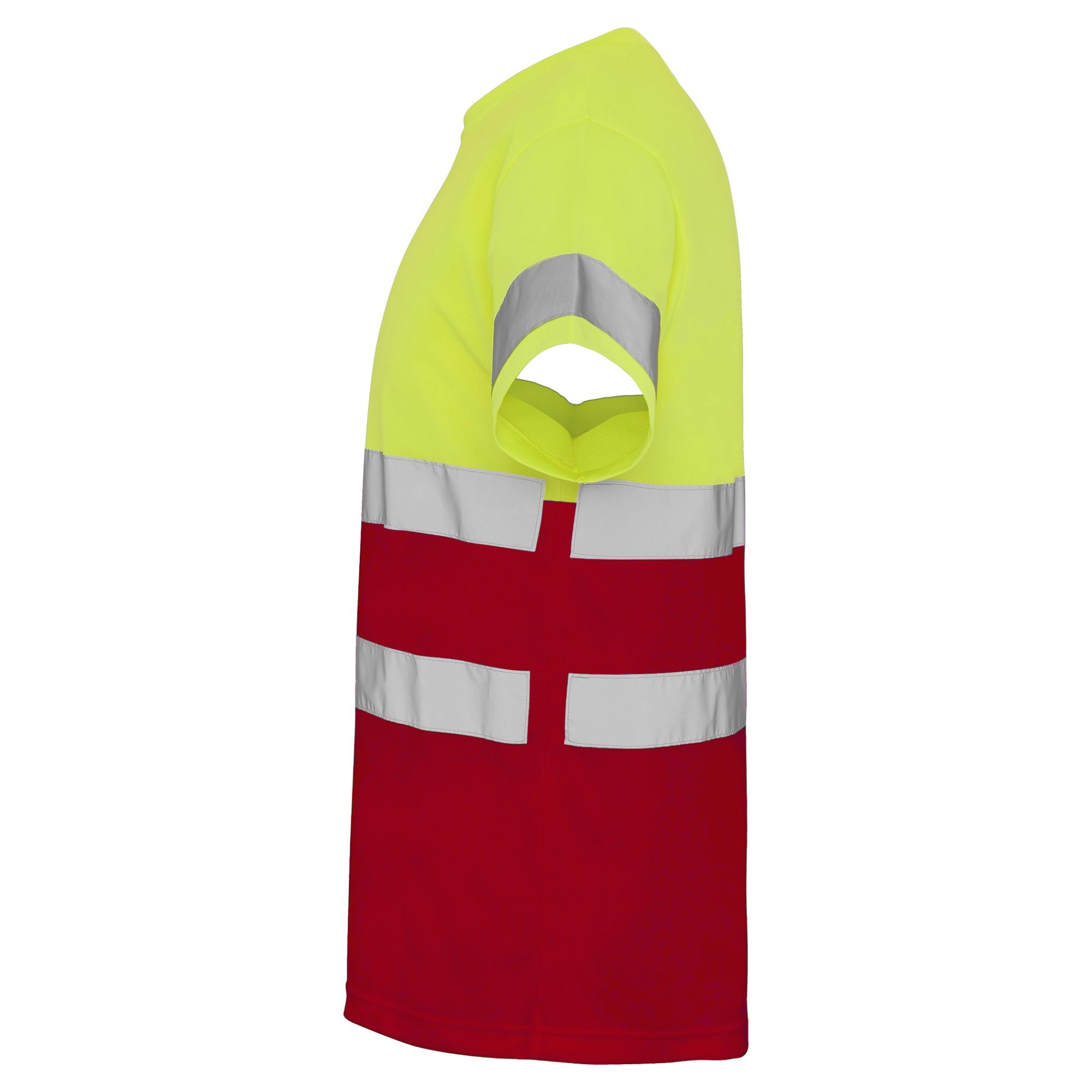 Tricou cu bandă reflectorizană DELTA ROJO LABORAL GALBEN FLUORESCENT L