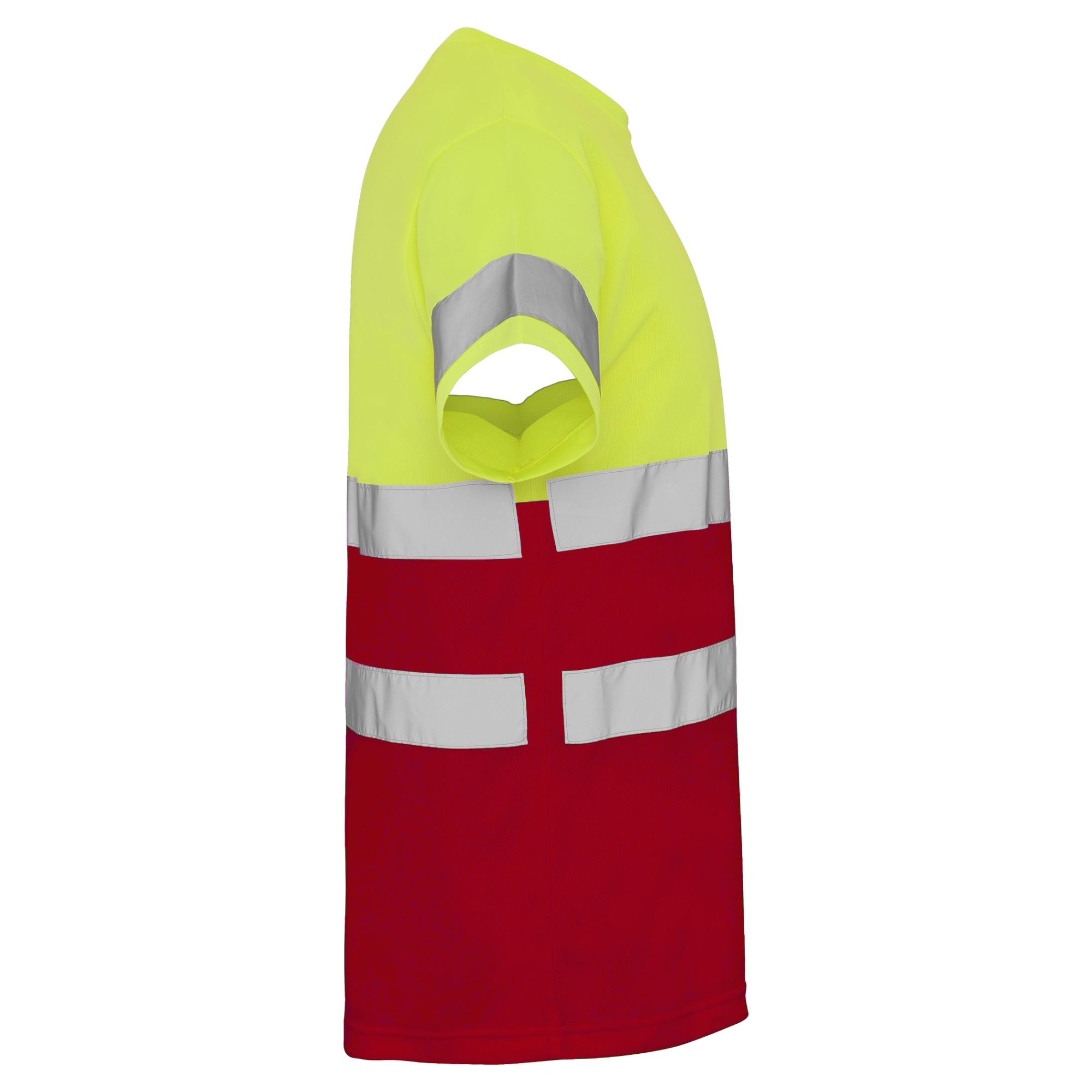 Tricou cu bandă reflectorizană DELTA ROJO LABORAL GALBEN FLUORESCENT L