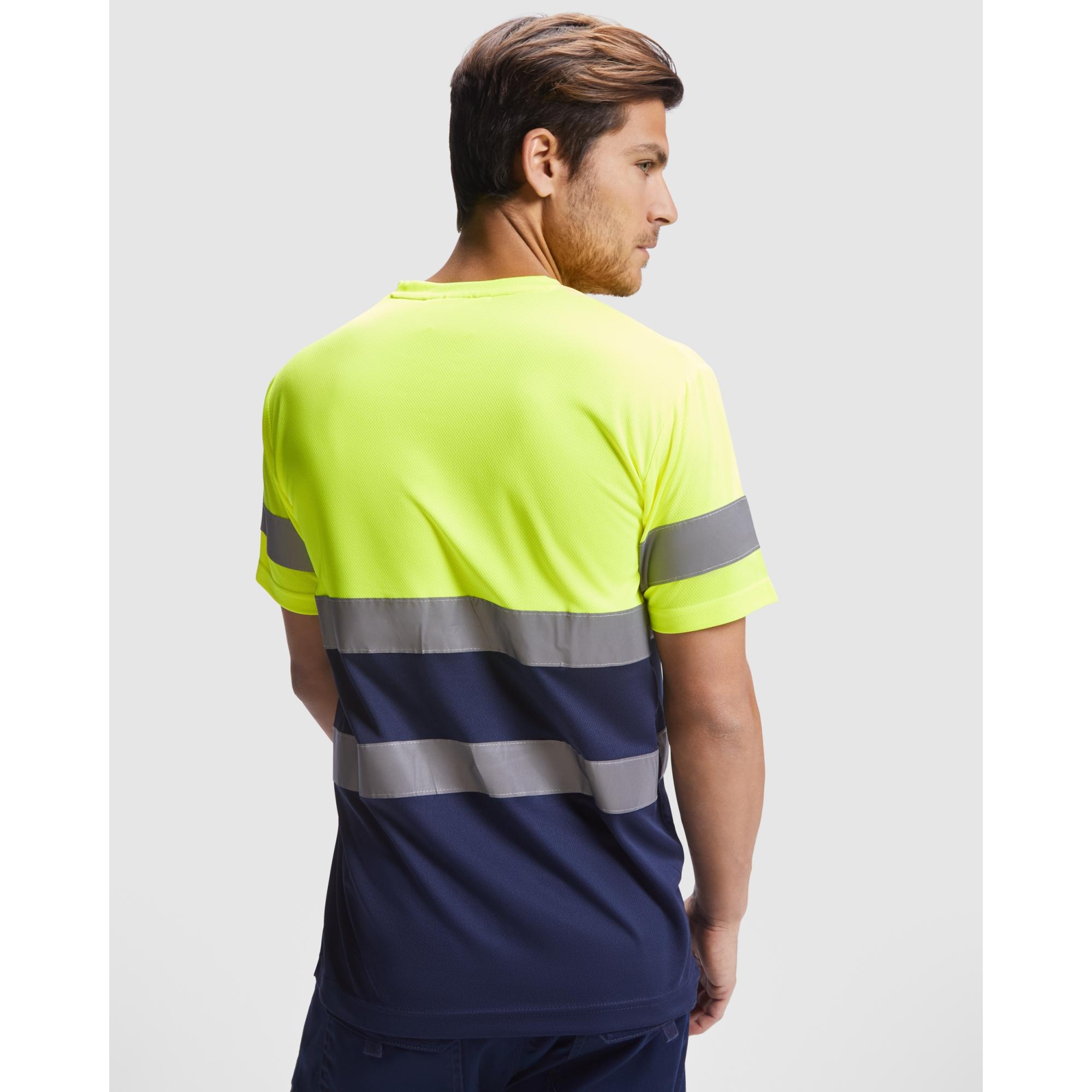 Tricou cu bandă reflectorizană DELTA ROJO LABORAL GALBEN FLUORESCENT L