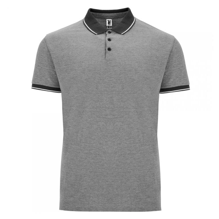 Tricou polo pentru bărbați BOWIE NEGRU MELANJ