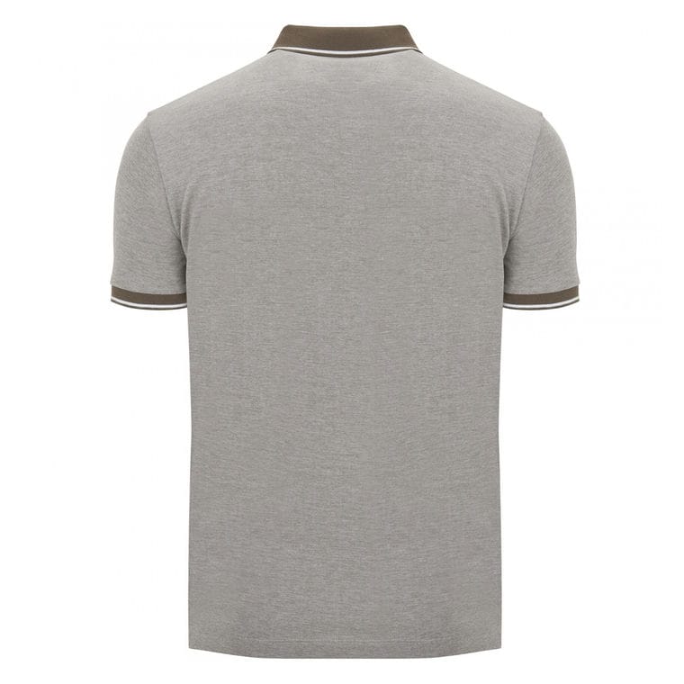 Tricou polo pentru bărbați BOWIE VERDE MILITAR ÎNCHIS MELANJ L