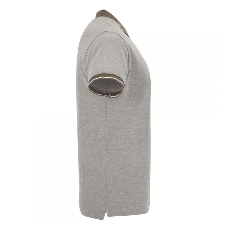 Tricou polo pentru bărbați BOWIE VERDE MILITAR ÎNCHIS MELANJ L