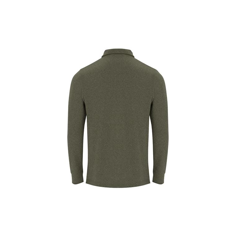 Tricou polo pentru bărbați DYLAN VERDE MILITAR ÎNCHIS MELANJ S