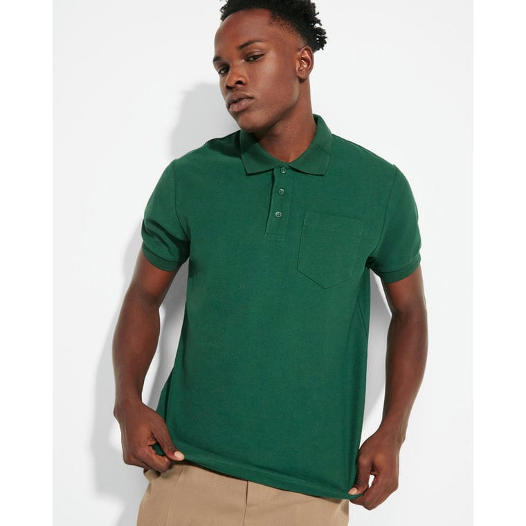 Tricou polo pentru bărbați CENTAURO PREMIUM VERDE STICLĂ M