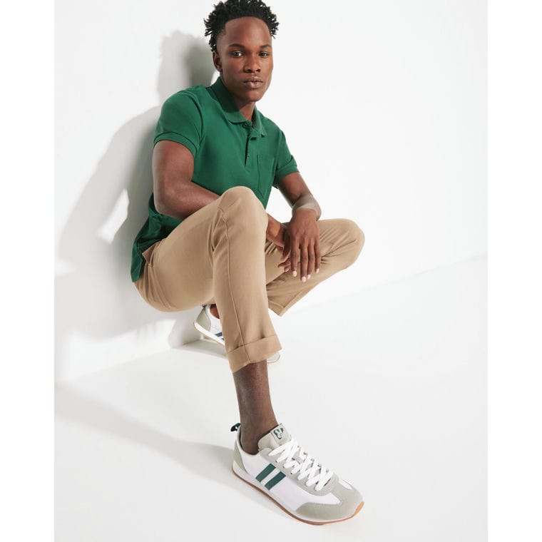 Tricou polo pentru bărbați CENTAURO PREMIUM VERDE STICLĂ M